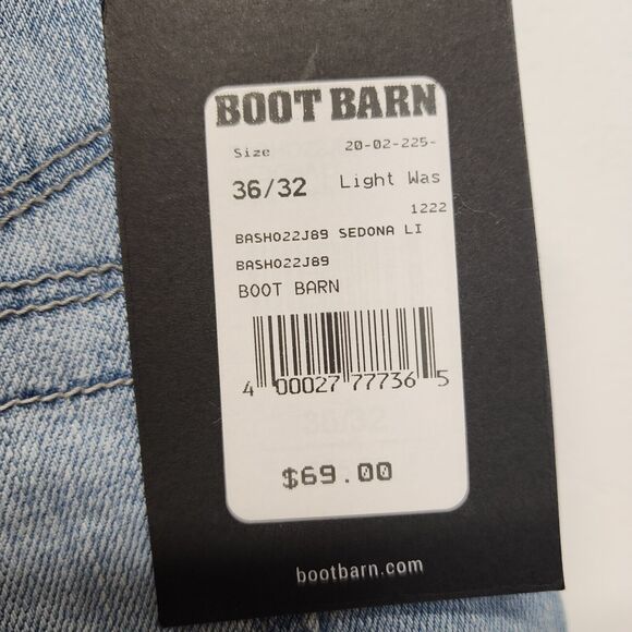 Brothers and Sons Light Wash Stretch Slim Straight Jeans Mens 36X32 Distressed - Picture 12 of 12